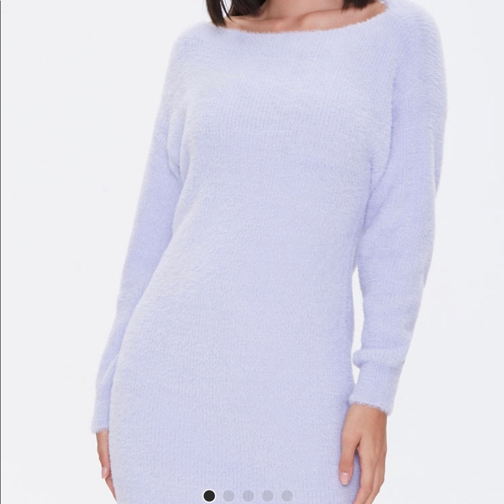 Lavender Fuzzy Knit Sweater